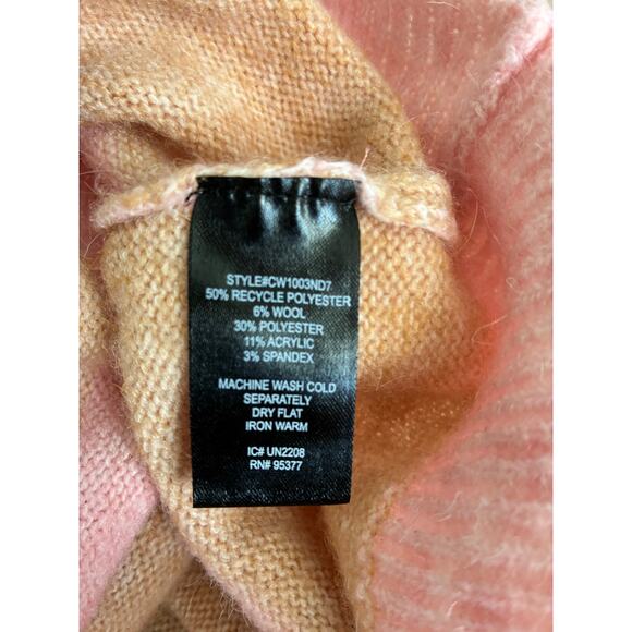 Anthropologie Sanctuary Striped Mock Sweater Women's XL Wool Blend - Picture 4 of 8